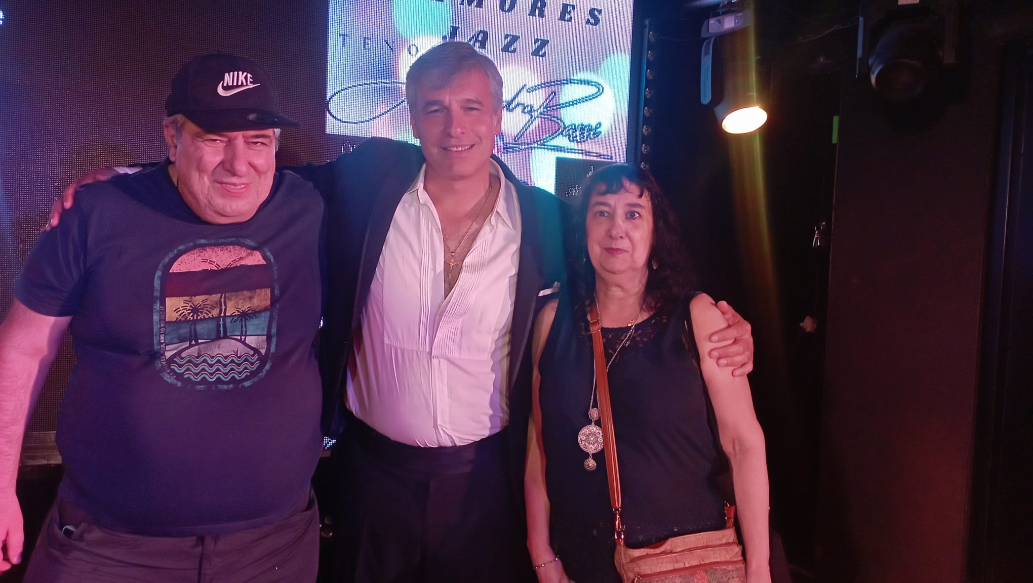Alessandro Bassi con Francesco y Marian Minguez
