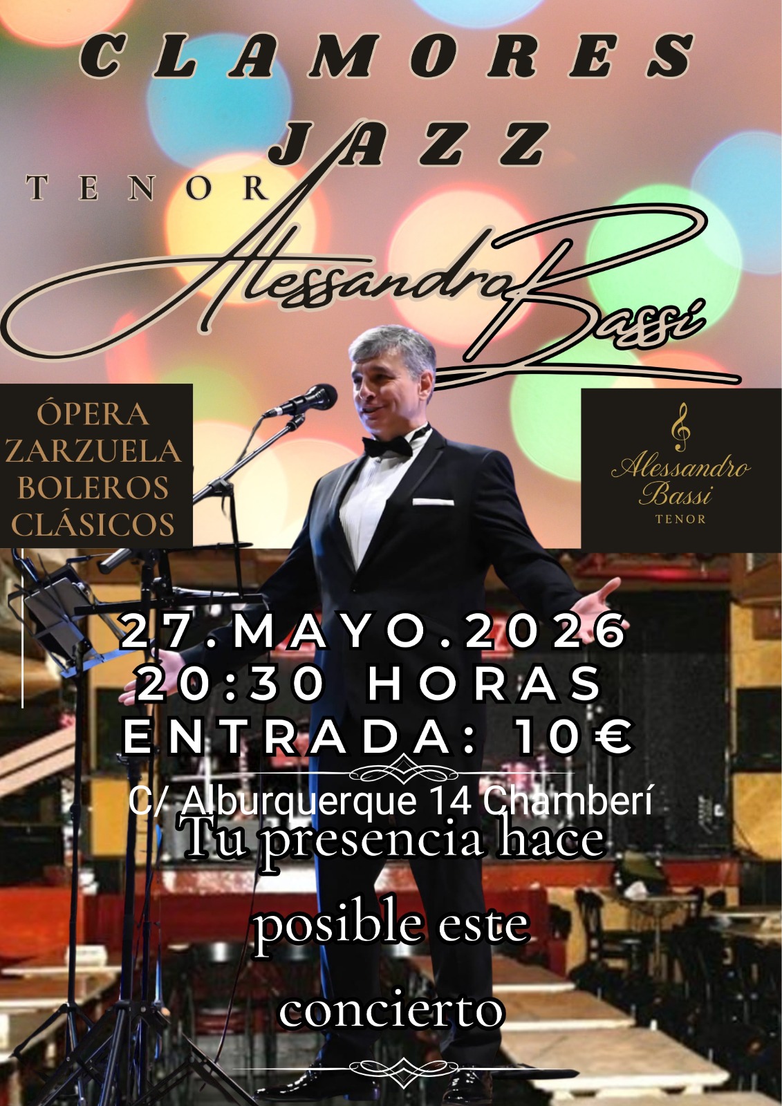 Cartel Clamores Jazz Alessandro Bassi 2026