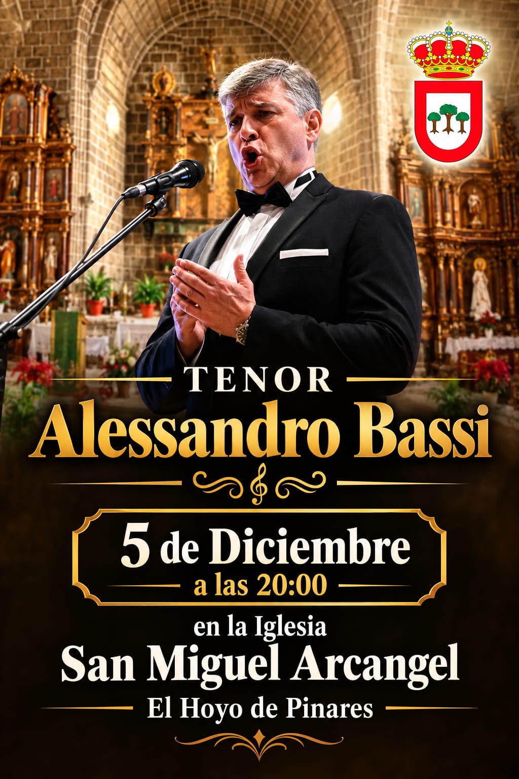 Alessandro Bassi en la Iglesia San Miguel Arcángel de El Hoyo de Pinares