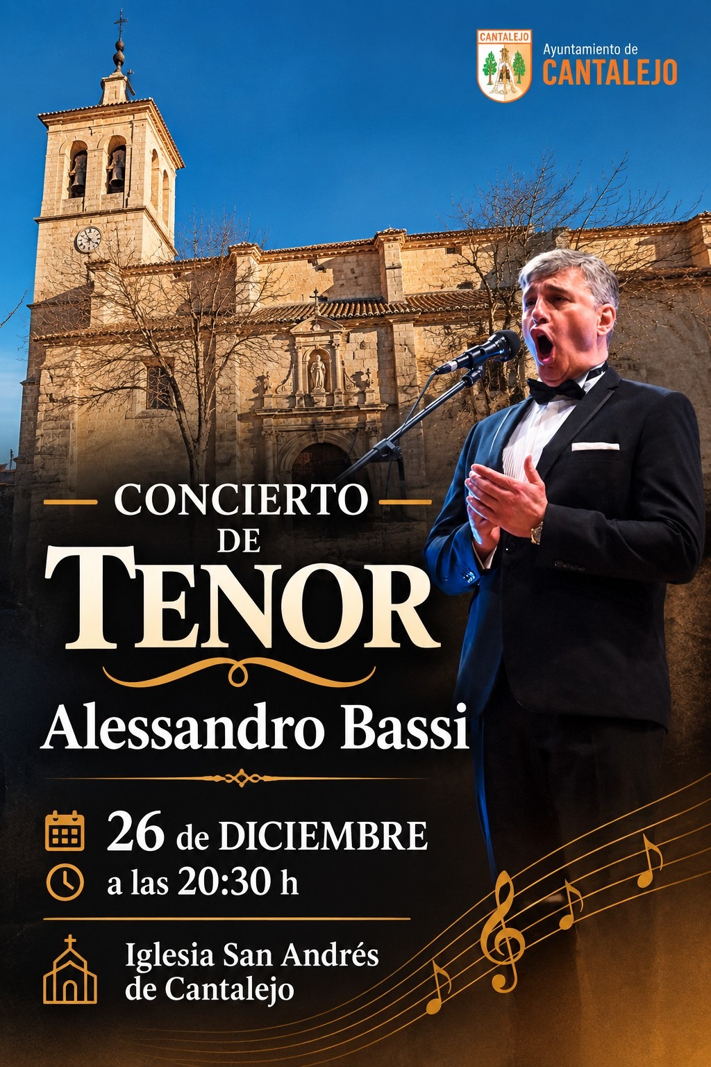 Alessandro Bassi en la Iglesia San Andrés de Cantalejo