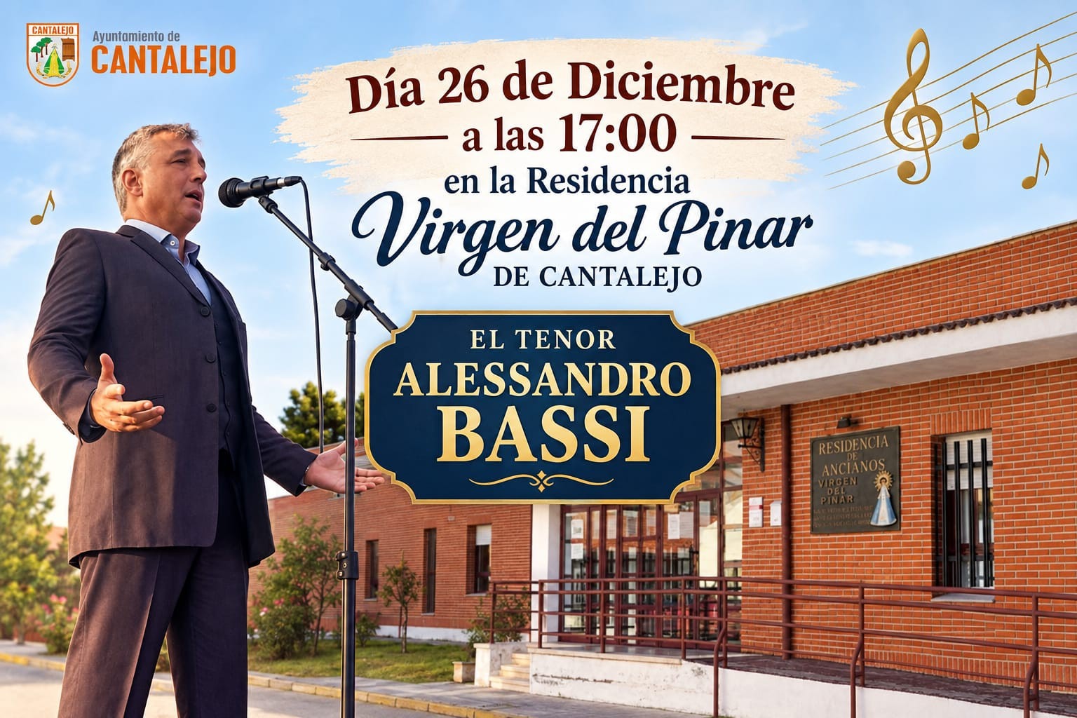Alessandro Bassi en la Residencia Virgen del Pinar de Cantalejo