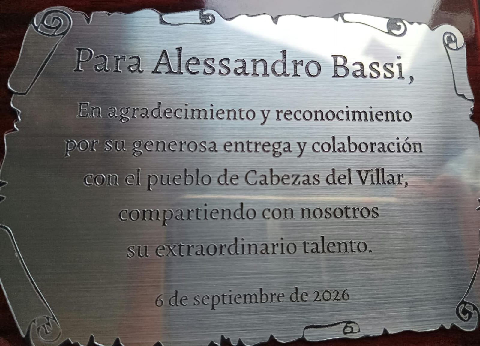 Placa de Cabezas del Villar